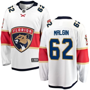 Men's Denis Malgin Florida Panthers Breakaway Away Jersey - White