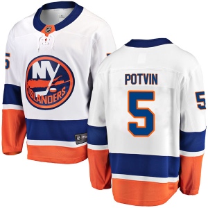 Men's Denis Potvin New York Islanders Breakaway Away Jersey - White