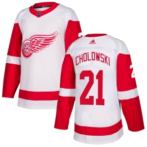 Men's Dennis Cholowski Detroit Red Wings Authentic Jersey - White