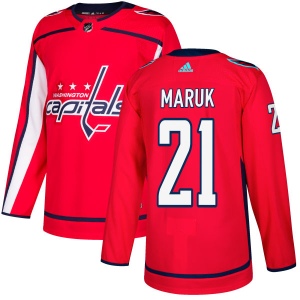 Men's Dennis Maruk Washington Capitals Authentic Jersey - Red