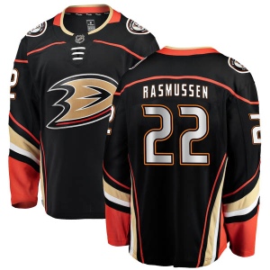 Men's Dennis Rasmussen Anaheim Ducks Authentic Home Jersey - Black