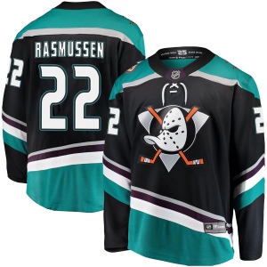 Men's Dennis Rasmussen Anaheim Ducks Breakaway Alternate Jersey - Black