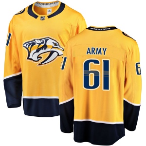 Men's Derek Army Nashville Predators Breakaway Home Jersey - Gold