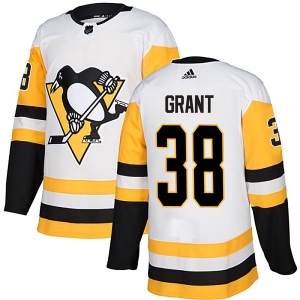 Men's Derek Grant Pittsburgh Penguins Authentic Away Jersey - White