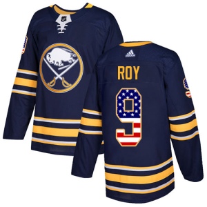 Men's Derek Roy Buffalo Sabres Authentic USA Flag Fashion Jersey - Navy Blue