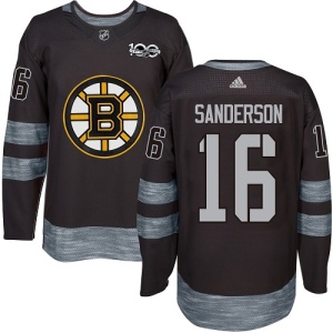 Men's Derek Sanderson Boston Bruins Authentic 1917-2017 100th Anniversary Jersey - Black