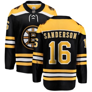 Men's Derek Sanderson Boston Bruins Home Breakaway Jersey - Black