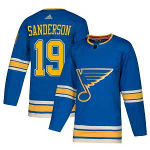 Men's Derek Sanderson St. Louis Blues Authentic Alternate Jersey - Blue