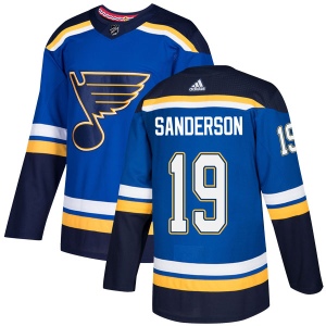 Men's Derek Sanderson St. Louis Blues Authentic Home Jersey - Blue