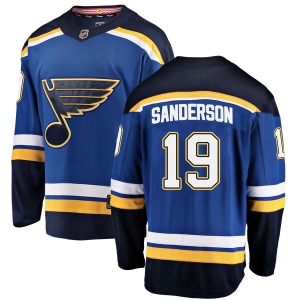 Men's Derek Sanderson St. Louis Blues Breakaway Home Jersey - Blue