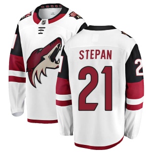 Men's Derek Stepan Arizona Coyotes Authentic Away Jersey - White