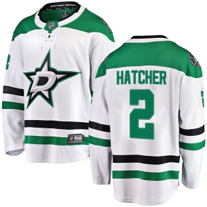 Men's Derian Hatcher Dallas Stars Breakaway Away Jersey - White