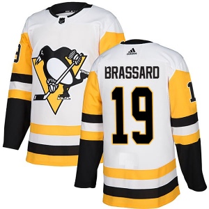 Men's Derick Brassard Pittsburgh Penguins Authentic Away Jersey - White