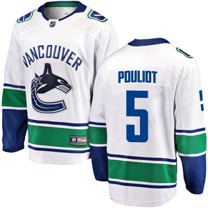 Men's Derrick Pouliot Vancouver Canucks Breakaway Away Jersey - White