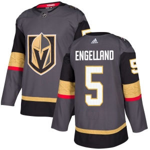 Men's Deryk Engelland Vegas Golden Knights Authentic Gray Jersey - Gold