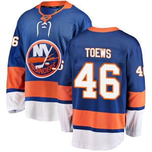 Men's Devon Toews New York Islanders Breakaway Home Jersey - Blue