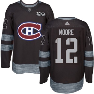 Men's Dickie Moore Montreal Canadiens Authentic 1917-2017 100th Anniversary Jersey - Black