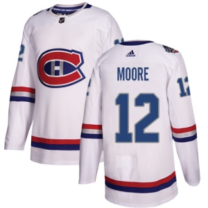 Men's Dickie Moore Montreal Canadiens Authentic 2017 100 Classic Jersey - White