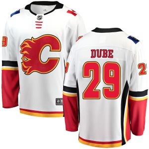 Men's Dillon Dube Calgary Flames Breakaway Away Jersey - White