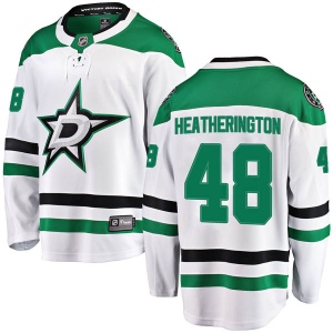 Men's Dillon Heatherington Dallas Stars Breakaway Away Jersey - White