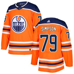 Men's Dillon Simpson Edmonton Oilers Authentic r Home Jersey - Orange