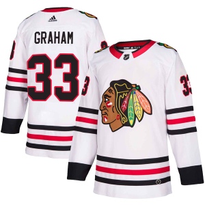 Men's Dirk Graham Chicago Blackhawks Authentic Away Jersey - White