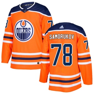 Men's Dmitri Samorukov Edmonton Oilers Authentic r Home Jersey - Orange