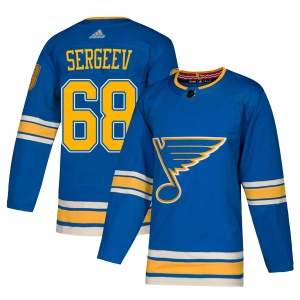 Men's Dmitrii Sergeev St. Louis Blues Authentic Alternate Jersey - Blue