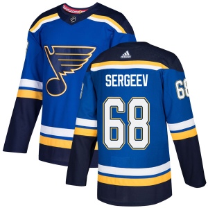 Men's Dmitrii Sergeev St. Louis Blues Authentic Home Jersey - Blue