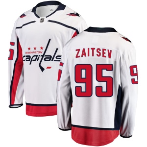 Men's Dmitriy Zaitsev Washington Capitals Breakaway Away Jersey - White