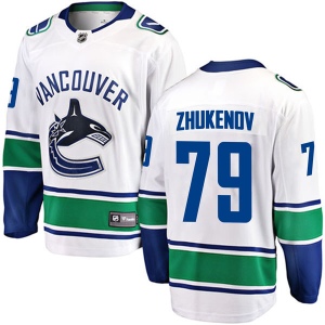 Men's Dmitry Zhukenov Vancouver Canucks Breakaway Away Jersey - White