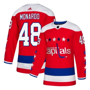 Men's Domenic Monardo Washington Capitals Authentic Alternate Jersey - Red