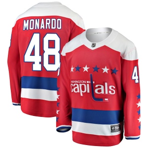 Men's Domenic Monardo Washington Capitals Breakaway Alternate Jersey - Red