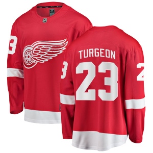 Men's Dominic Turgeon Detroit Red Wings Breakaway Home Jersey - Red