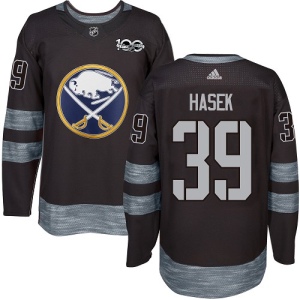 Men's Dominik Hasek Buffalo Sabres Authentic 1917-2017 100th Anniversary Jersey - Black