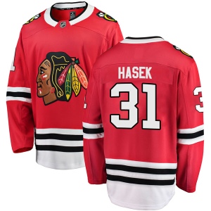 Men's Dominik Hasek Chicago Blackhawks Breakaway Home Jersey - Red