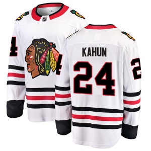 Men's Dominik Kahun Chicago Blackhawks Breakaway Away Jersey - White