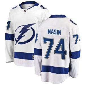 Men's Dominik Masin Tampa Bay Lightning Breakaway Away Jersey - White