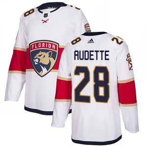 Men's Donald Audette Florida Panthers Authentic Away Jersey - White