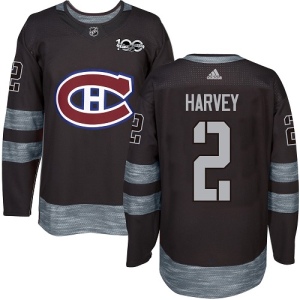 Men's Doug Harvey Montreal Canadiens Authentic 1917-2017 100th Anniversary Jersey - Black