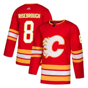 Men's Doug Risebrough Calgary Flames Authentic Alternate Jersey - Red