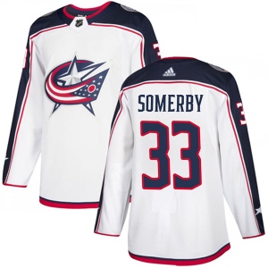 Men's Doyle Somerby Columbus Blue Jackets Authentic Away Jersey - White