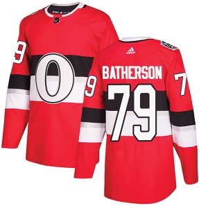 Men's Drake Batherson Ottawa Senators Authentic 2017 100 Classic Jersey - Red