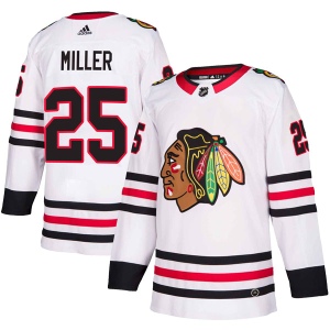 Men's Drew Miller Chicago Blackhawks Authentic Away Jersey - White