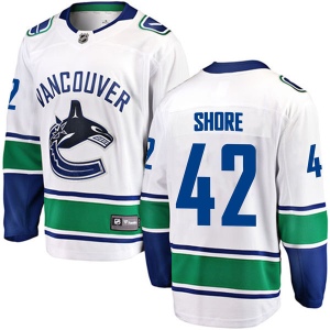 Men's Drew Shore Vancouver Canucks Breakaway Away Jersey - White