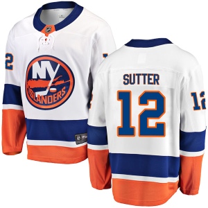 Men's Duane Sutter New York Islanders Breakaway Away Jersey - White