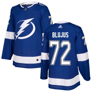 Men's Dylan Blujus Tampa Bay Lightning Authentic Home Jersey - Blue