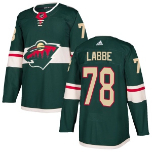 Men's Dylan Labbe Minnesota Wild Authentic Home Jersey - Green