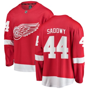 Men's Dylan Sadowy Detroit Red Wings Breakaway Home Jersey - Red