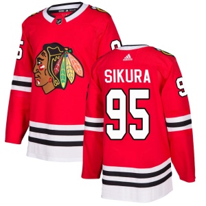 Men's Dylan Sikura Chicago Blackhawks Authentic Home Jersey - Red